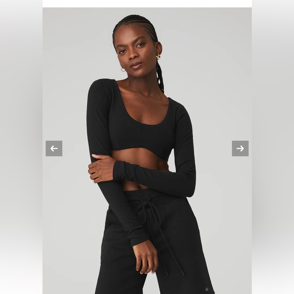 Alo Yoga Ribbed Define Long Sleeve Bra
